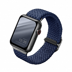 Ремешок Uniq ASPEN для Apple Watch 41/40/38 mm, плетеный, синий