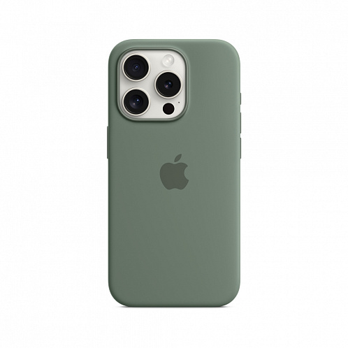 Чехол Apple для iPhone 15 Pro, MagSafe, силикон, кипарис