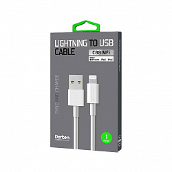 Кабель Dorten C89 Mfi Lightning / USB, 1.2м, белый