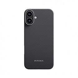 Чехол Pitaka Ultra-Slim case для iPhone 16, арамидное волокно, черный